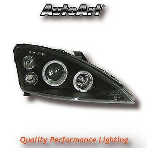 Black Projector Angel Eye Headlights For Ford Focus Mk1 Pre-Facelift 98-09/01