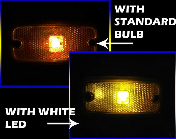 24V High Power LED Ba9S/249/233 Bulb Side Marker Position Light Lamp Amber