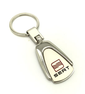 Logo Emblem Key Ring Chain Fob Xmas Gift Keychain Metal Chrome For Seat Alhambra