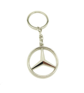 Logo Emblem 3D Key Ring Fob Xmas Gift Keychain Metal Chrome For Mercedes Ponton