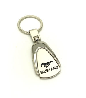 Logo Emblem Key Ring Chain Fob Xmas Gift Keychain Metal Chrome For Ford Mustang