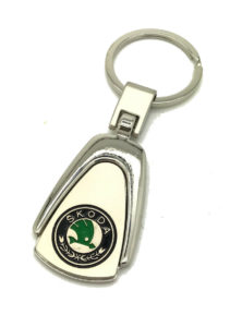 Logo Emblem Key Ring Chain Fob Xmas Gift Keychain Metal Chrome For Skoda Rapid