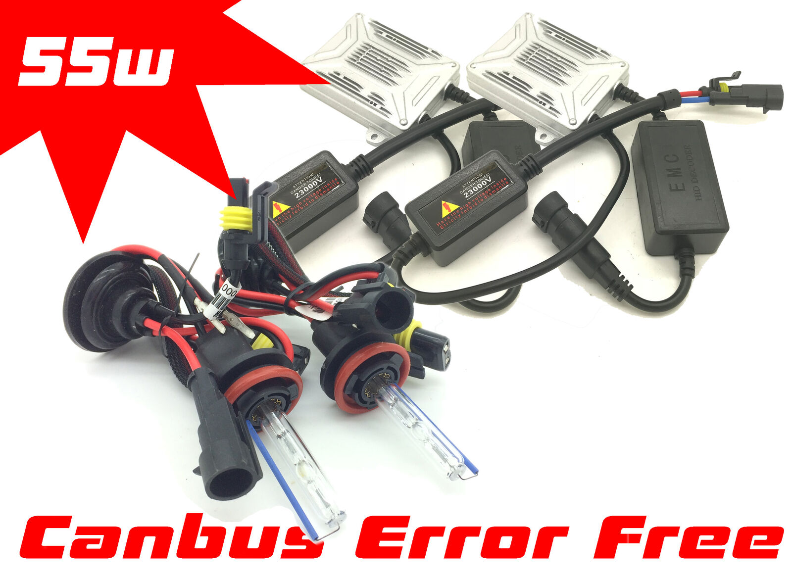 55W H11 Xenon Hid Conversion Kit Set Pair Spare Part Electric Replacement Canbus Car Mod Shop