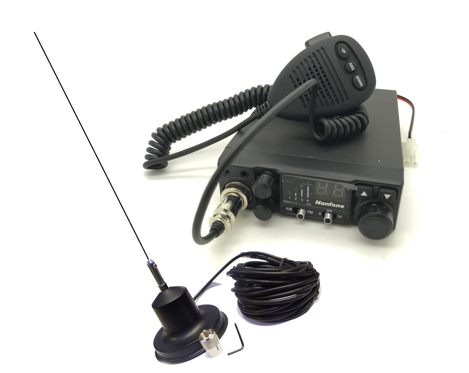 12V Fm 40 Uk Channel Cb Radio Kit With Mag Mount Antenna Bundle