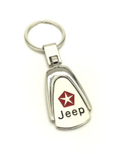 Logo Emblem Key Ring Chain Fob Xmas Gift Keychain Metal Chrome For Jeep Wrangler