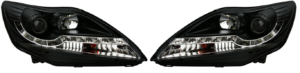 For Ford FOCUS MK2.5 2008-11 BLACK LED DRL PROJECTOR HEADLIGHTS