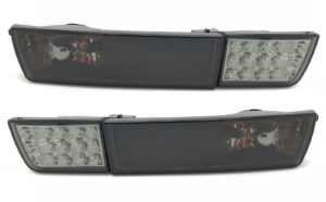 Fog LED DRL Lights Daytime Running Crystal black For VW Golf Mk3 And Vento 91-98
