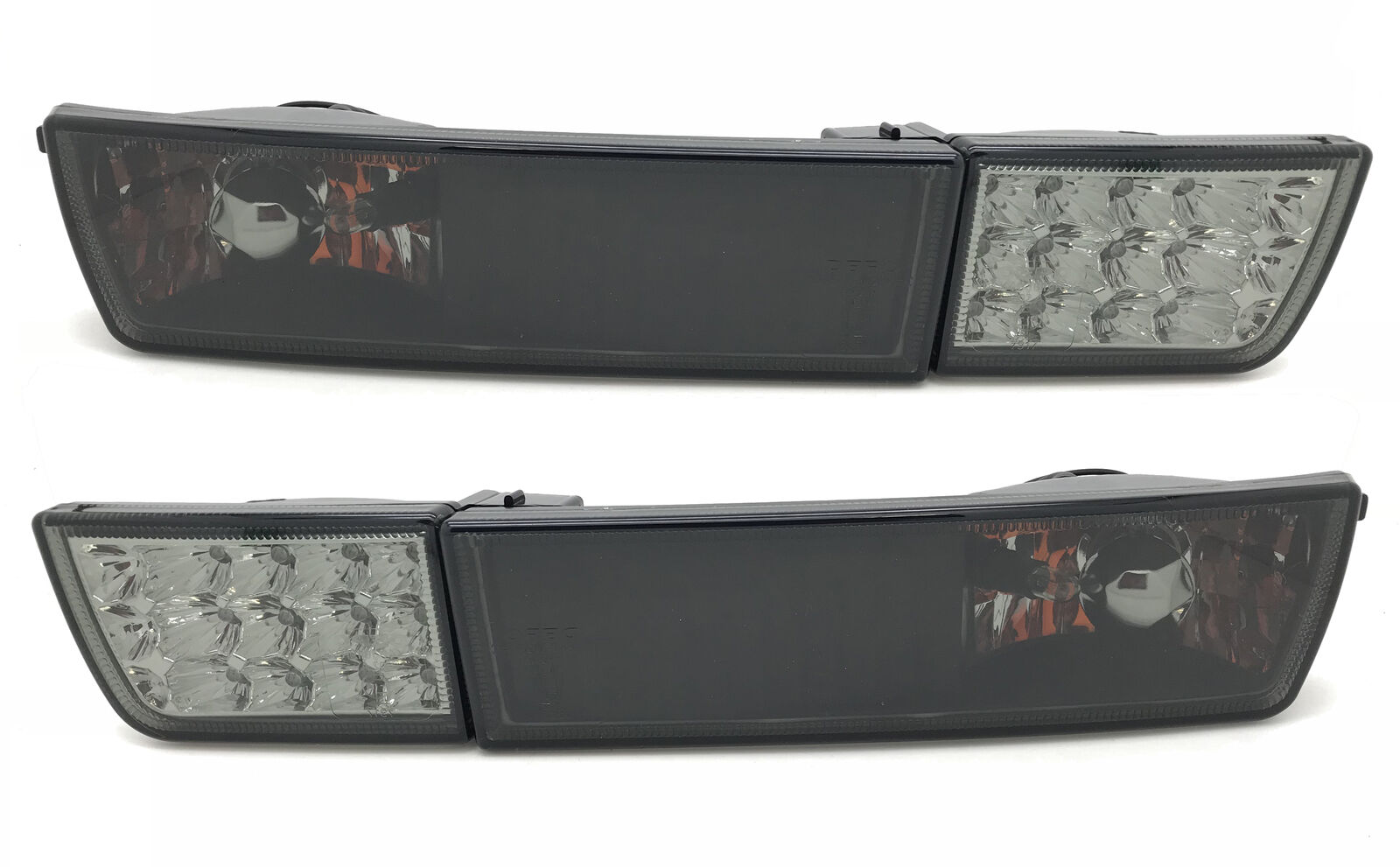 Fog LED DRL Lights Daytime Running Crystal black For VW Golf Mk3 And