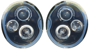 For BMW Mini 01-04 Black Angel Eye Headlights Lighting Lamp Replacement