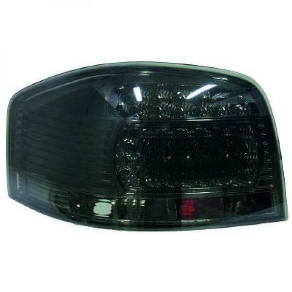 Back Rear Tail Lights Pair Set LED Clear Black Only For Audi A3 03-08