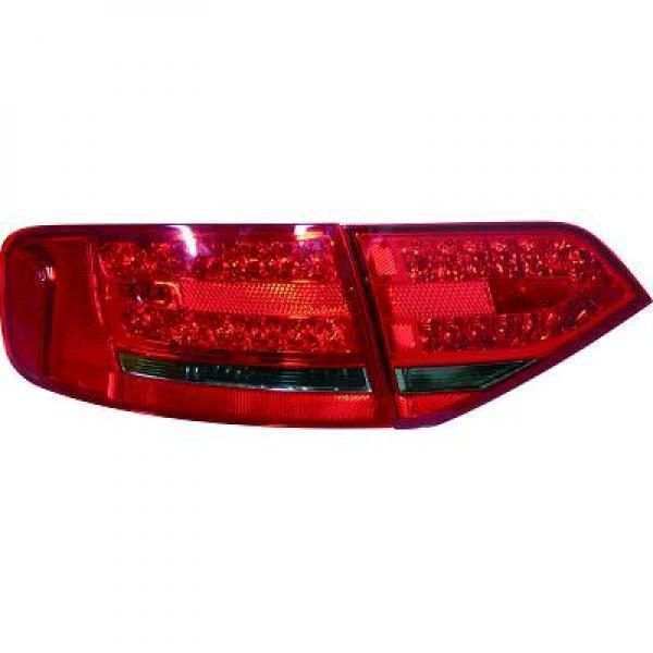 Back Rear Tail Lights Pair Set LED Clear Red Black For Audi A4 8K 8E 07-11