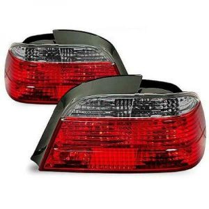 Back Rear Tail Lights Pair Set Brilliant Red Grey For BMW 7 Series E38 94-98