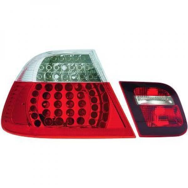 Back Rear Tail Lights Pair Set LED Clear For BMW 3 Series E46 Saloon 98-01