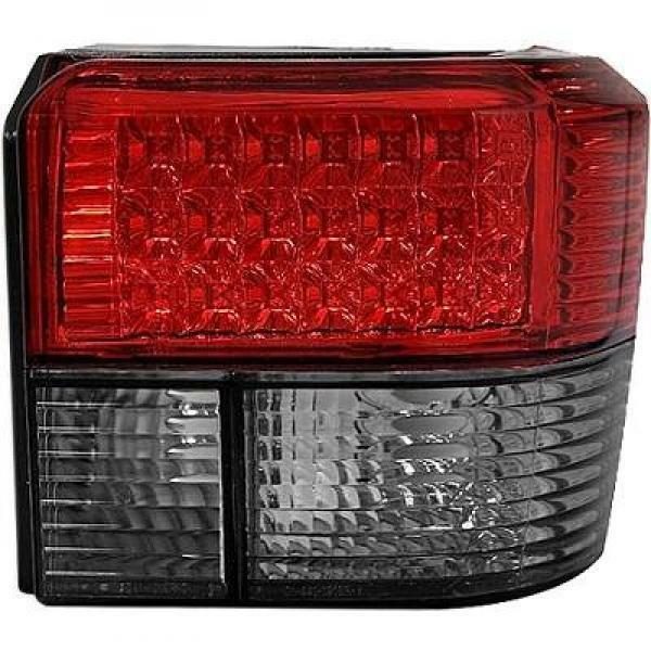 Back Rear Tail Lights Pair Set LED Clear Red Black For VW T4 Caravelle 96-03