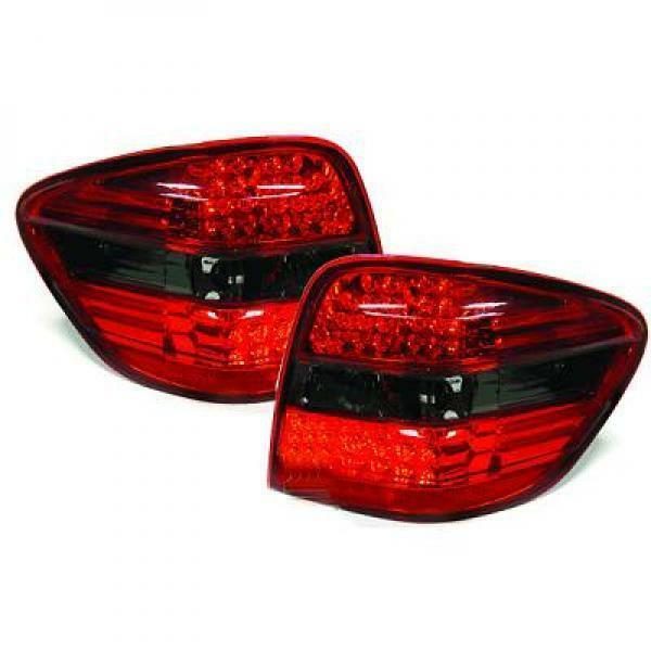 Back Rear Tail Lights Pair Set LED Clear Red Grey For Mercedes W164 05-08