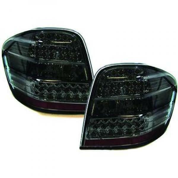 Back Rear Tail Lights Pair Set LED Clear Black For Mercedes-Benz W164 05-08