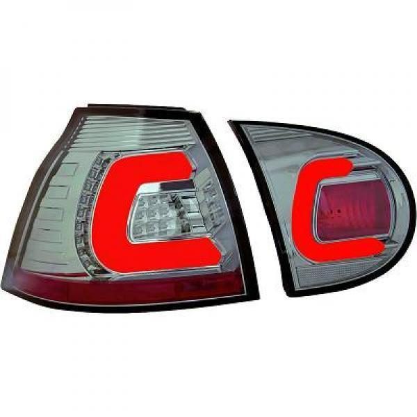 Back Rear Tail Lights Pair Set Clear Smoke For VW Golf V 03-08