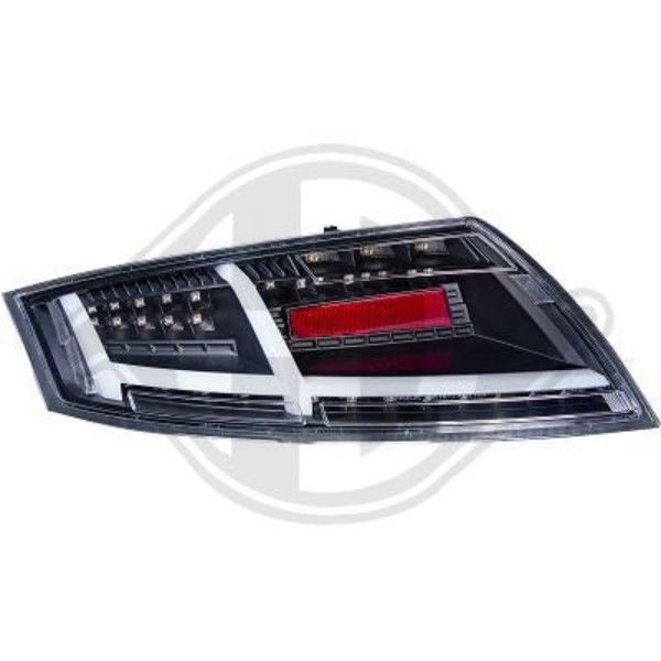 Back Rear Tail Lights Pair Set LED Black For Audi TT Coupe Cabrio 06-On