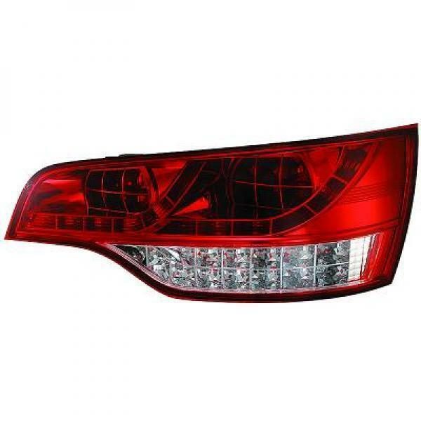 Back Rear Tail Lights Pair Set LED Clear Red White For Audi Q7 05-09