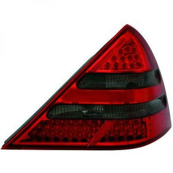 Back Rear Tail Lights Pair Set LED Clear Red Black For Mercedes R170 96-04