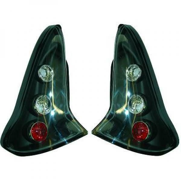 Back Rear Tail Lights Pair Set Clear Black For Citroen C4 04-09