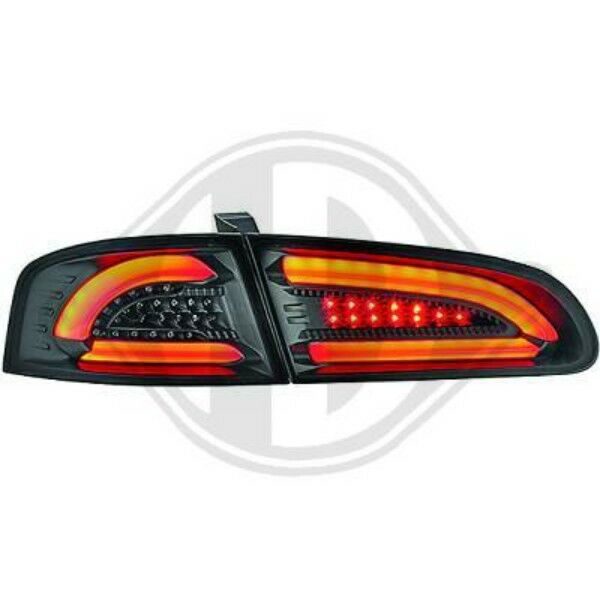 Back Rear Tail Lights Pair Set Clear Smoke Black For Seat Ibiza 02-08