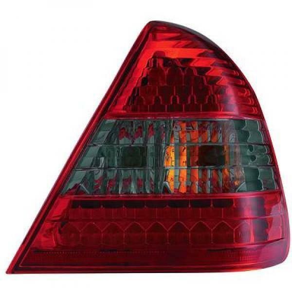 Back Rear Tail Lights Pair Set LED Clear Red Black For Mercedes W202 93-00