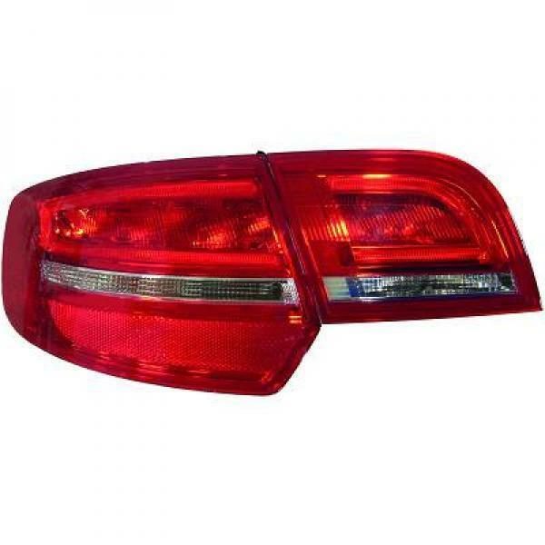 Back Rear Tail Lights Pair Set LED Red White For Audi A3 03-08