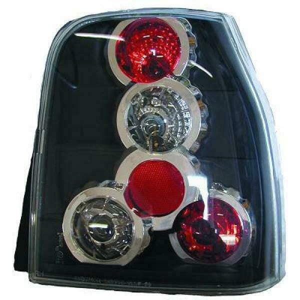 Back Rear Tail Lights Pair Set Clear Black For Seat Arosa Typ 6H 97-00