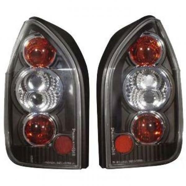 Back Rear Tail Lights Pair Set Clear Black For Vauxhall Zafira 99-05