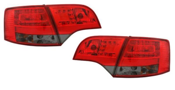 Back Rear Tail Lights Lamps LED Red-Black For Audi A4 B7 Avant 11/04-03/08