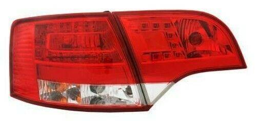 Back Rear Tail Lights For Audi A4 B7 Avant 11/04-03/08 With LED In Red-Clear