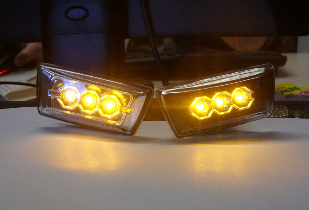 For Vauxhall Astra Mk5 H Crystal Chrome Clear LED Side Repeaters