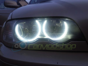 SMD LED Angel eyes Halo 2 x 145mm 2 x 131mm for BMW E46 Non-Projector