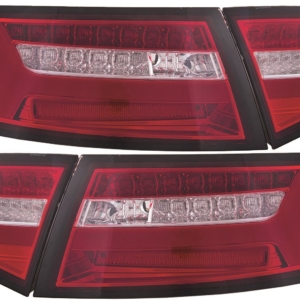 Red Clear LED back rear tail lights Dynamic Indicator for Audi A6 2008-11