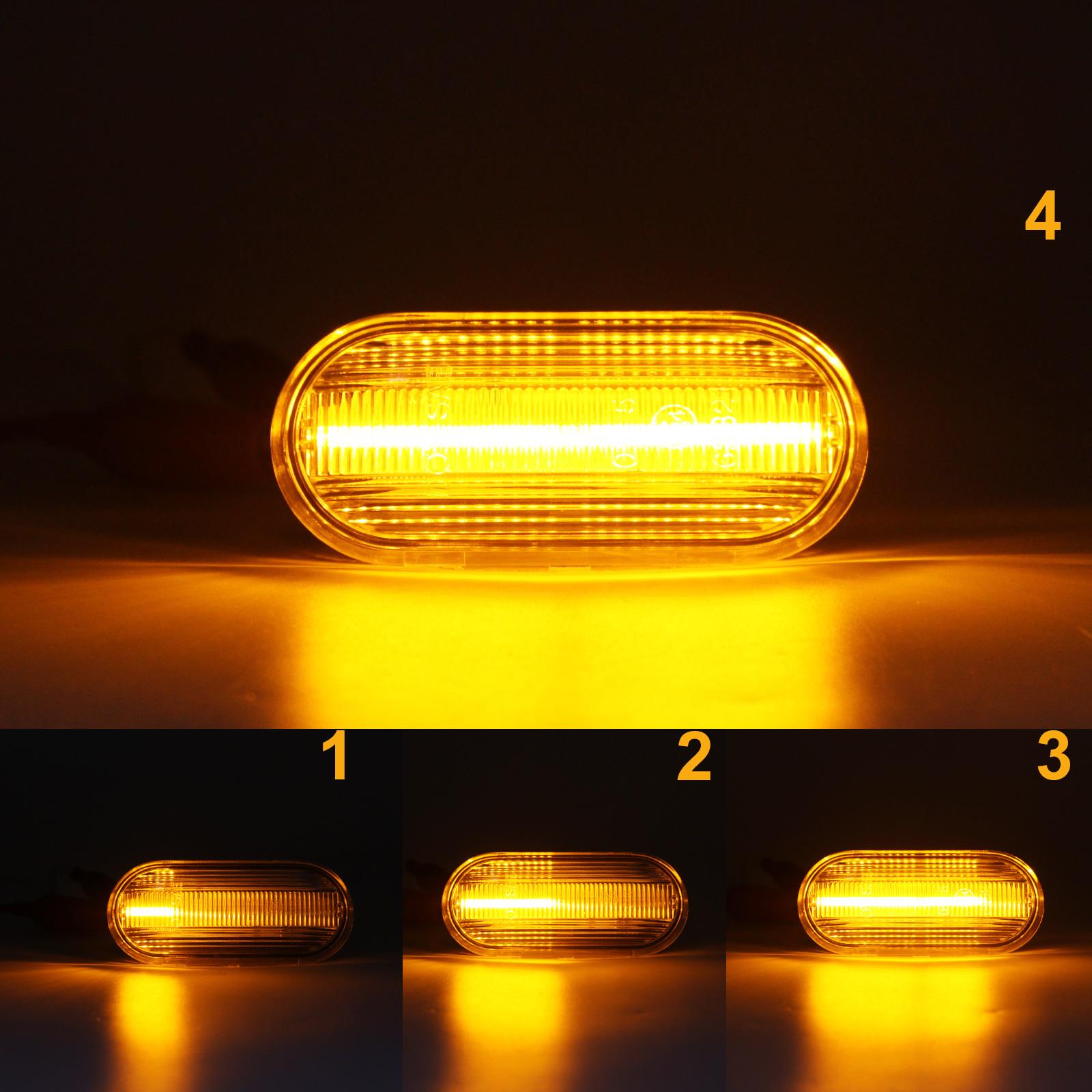 Dynamic LED Side Indicator lights Clear For VW Golf Mk3 19951999 Car